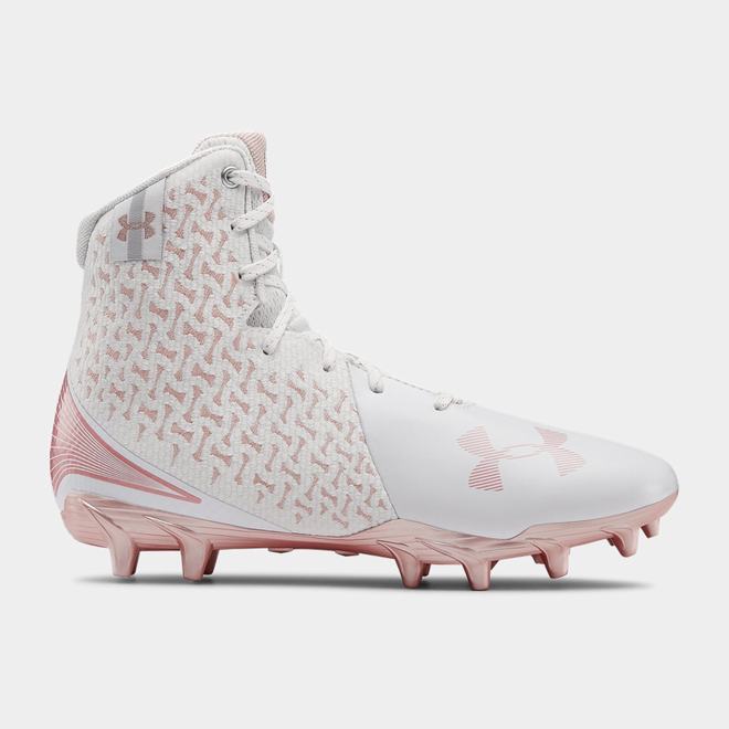 Under Armour Highlight MC - Damske Lacrosse Obuv - Biele/Metal Ruzove Zlate